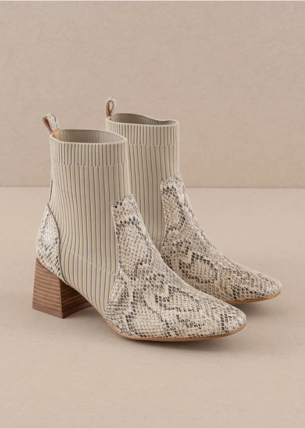 Geraldine Snake Sock Bootie SWEET HOME