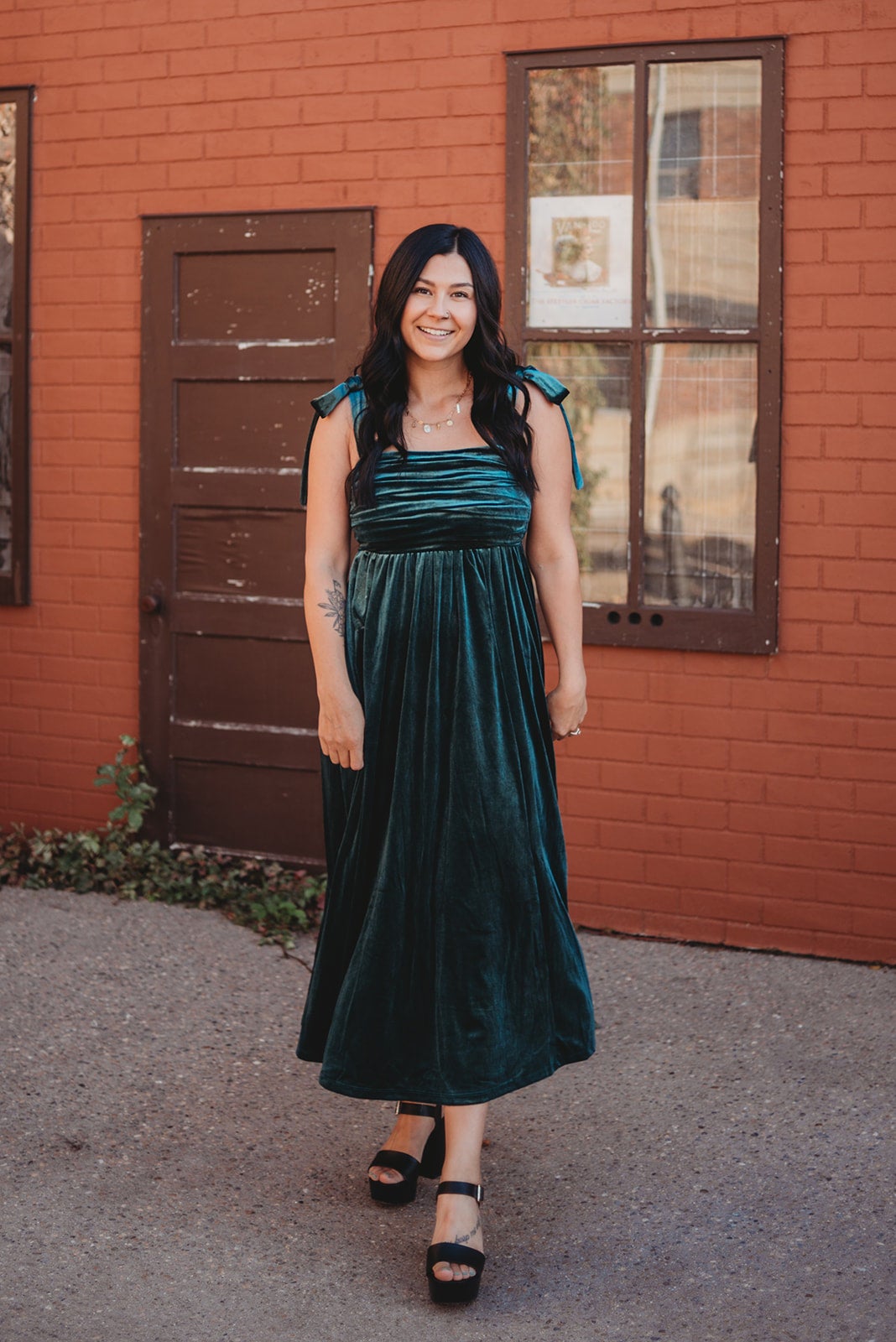 Velvet pleated midi dress on sale